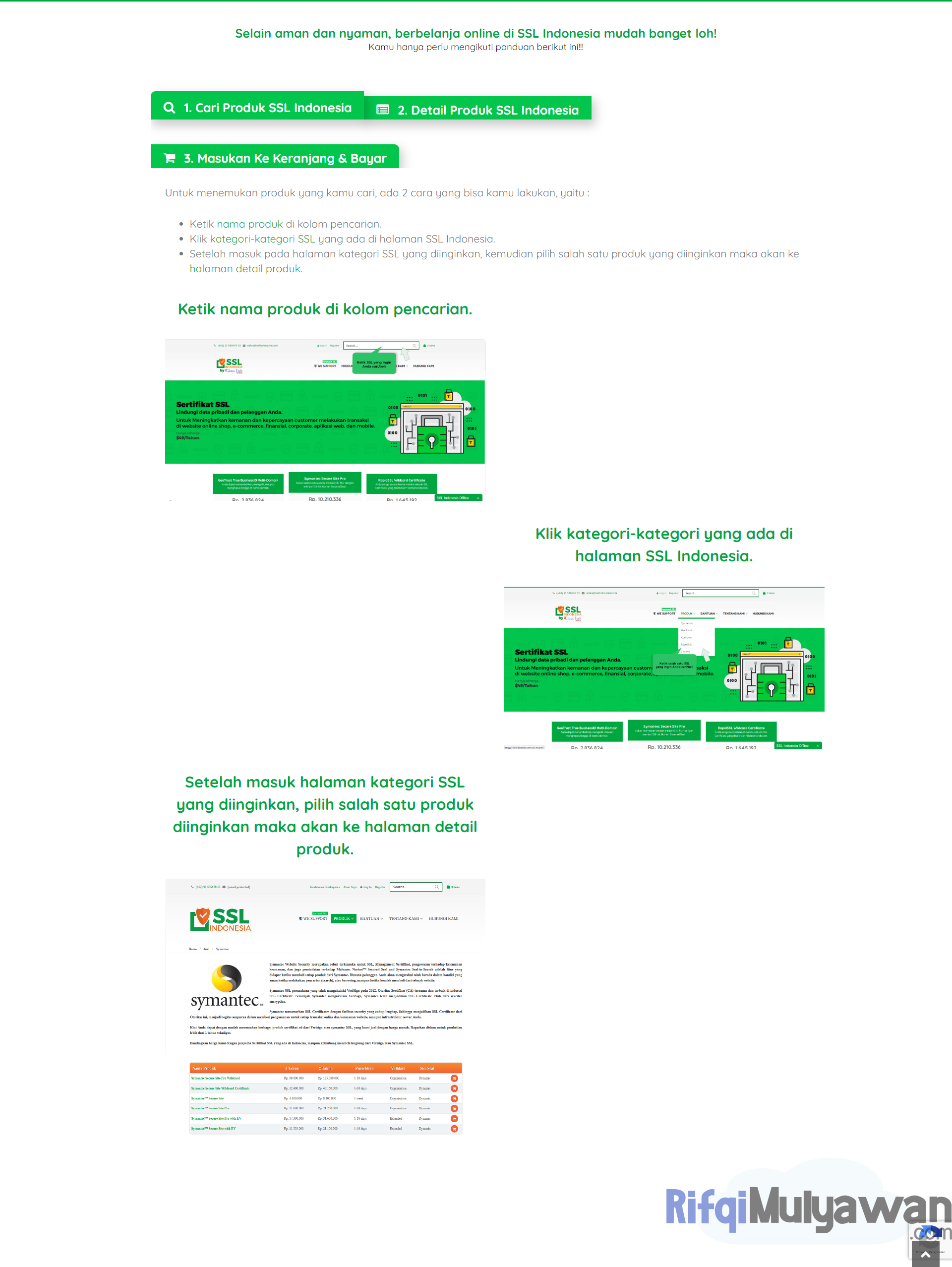 1. Cara Membeli SSL Dengan Mencari Produk