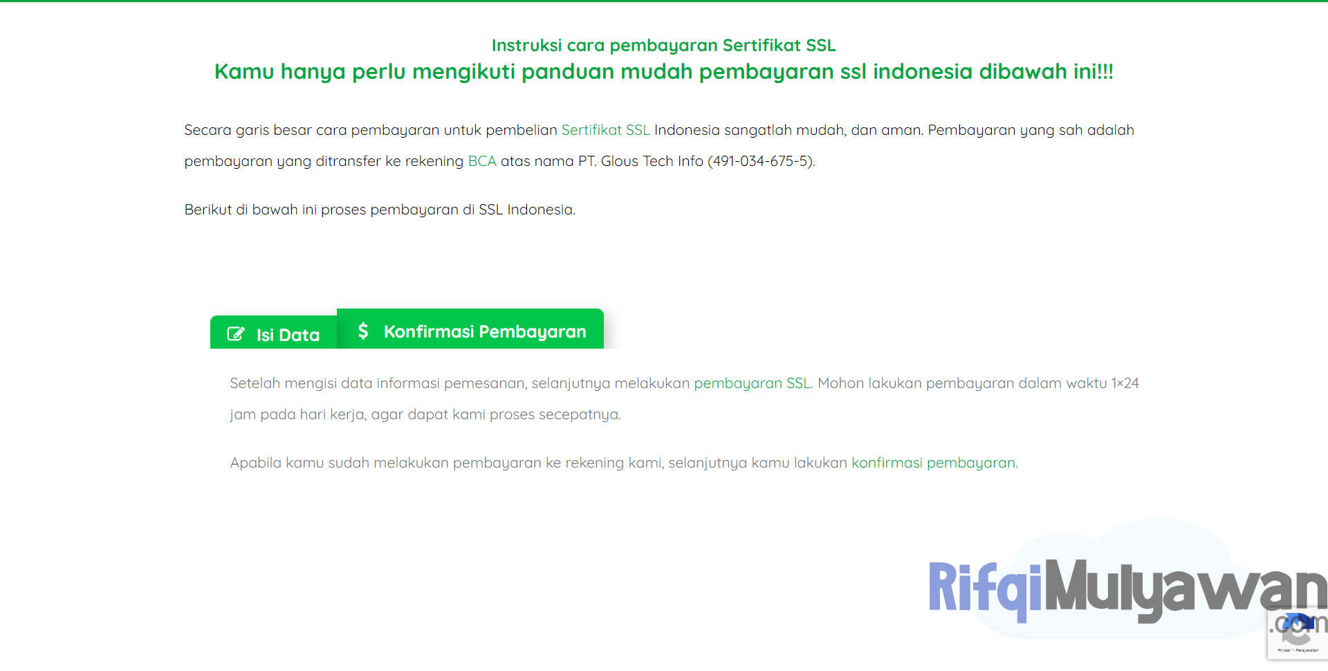 2. Lakukan Konfirmasi Pembayaran Setelah Mengisi Data
