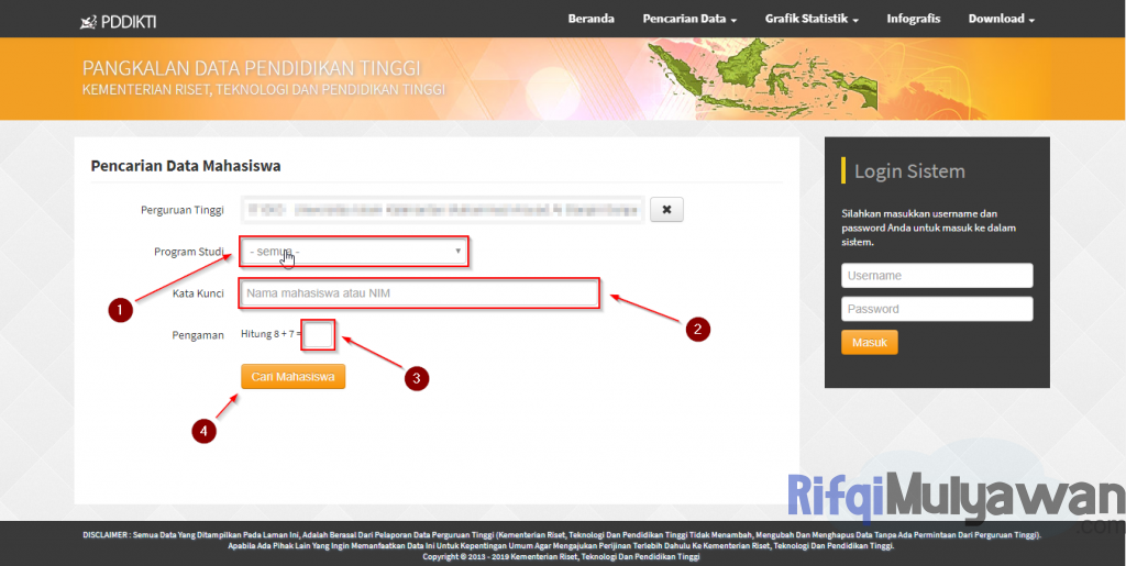 Kemudian Pilih Program Studi Anda