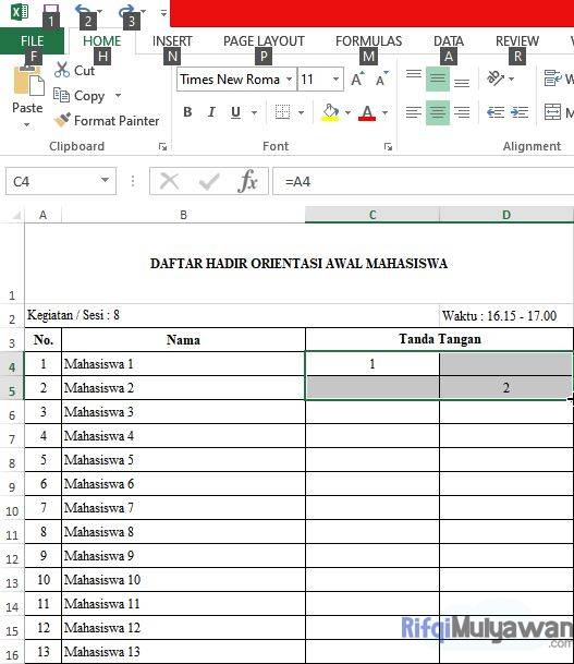 Cara Membuat Kolom Tanda Tangan Di Excel