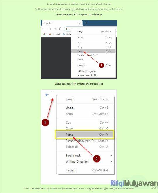 Buka Dan Bagikan Link Yang Kalian Dapatkan Untuk Ditempel Atau Paste Pada Browser Desktop Atau Mobile