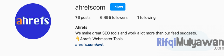 Gambar Akun Instagram Ahrefs Com