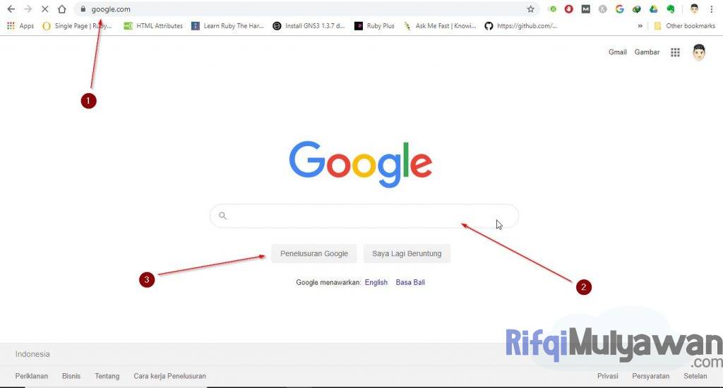 Gambar Bagaimana Cara Membuka Dan Mencari Situs Website Google Dalam Pengertian Google