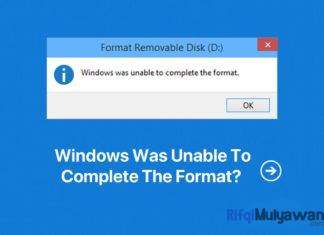 Gambar Cara Mengatasi Windows Was Unable To Complete The Format Atau Partisi Drive Rusak