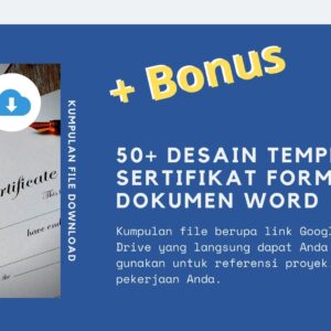 Gambar Produk Kumpulan Desain Template Sertifikat Dokumen Format Word
