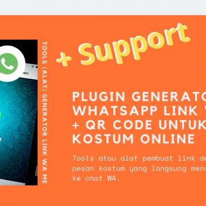 Gambar Produk Plugin Tools Alat WhatsApp Me Link Generator Buat Pesan Klik Chat Nomor Online Untuk Wordpress Plus Layanan Support