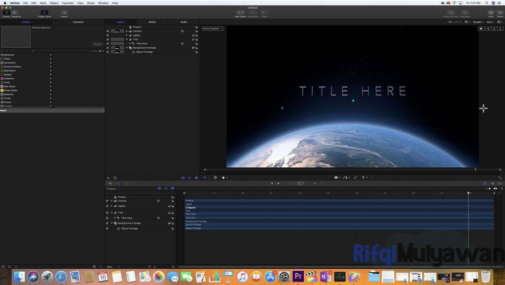 Gambar Screenshoot Aplikasi Apple Motion