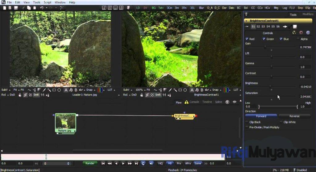 Gambar Screenshoot Aplikasi Eyeon Fusion