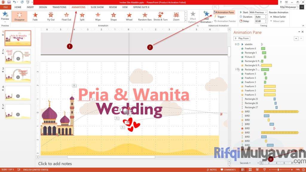 Gambar Screenshoot Cara Edit Dan Mengelola Animasi Di Powerpoint