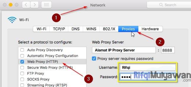 Gambar Screenshoot Mengganti Proxy Server Setting Di Browser Google Chrome Pada Mac