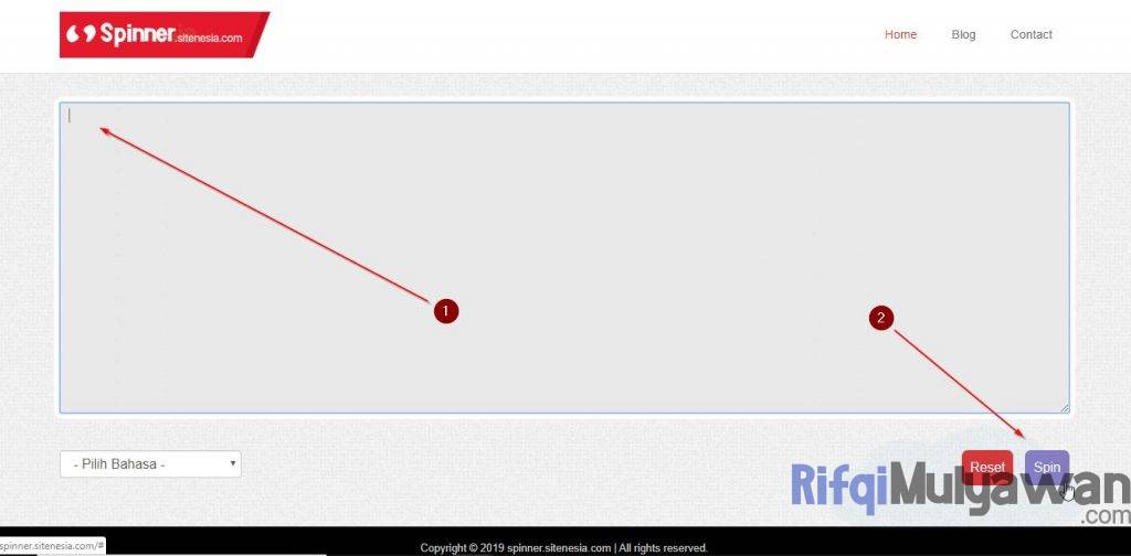 Gambar Screenshoot Menggunakan Spinner Sitenesia Dalam Cara Mudah Untuk Mendapatkan Artikel Gratis Yang Unik Untuk Konten Blog