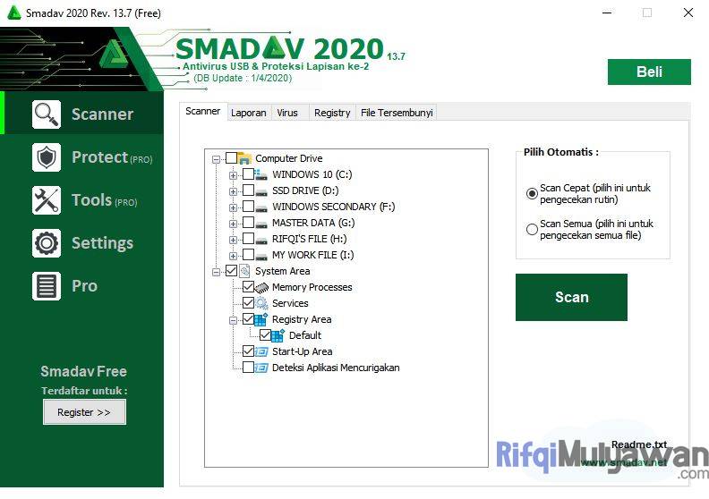 Gambar Penggunaan Dan Pemakaian Aplikasi Download SMADAV Versi Terbaru Free Antivirus Full Tahun Terbaru Gratis Untuk PC Komputer Windows 10 8 7