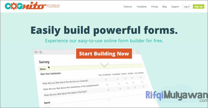 Gambar Screenshoot Website Atau Tampilan Aplikasi Web Cognito Forms