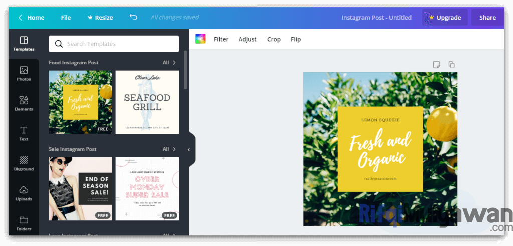 Gambar Screenshoot Website Atau Tampilan Aplikasi Web Dasboard Atau Dasbor Canva Dan Apa Saja Alternatif Penggantinya