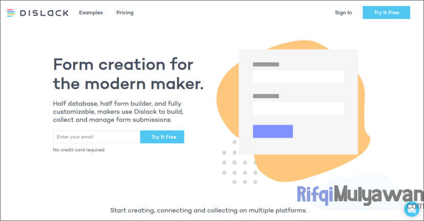 Gambar Screenshoot Website Atau Tampilan Aplikasi Web Dislack