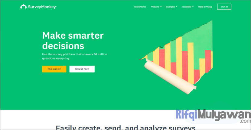 Gambar Screenshoot Website Atau Tampilan Aplikasi Web SurveyMonkey