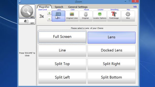 Gambar Screenshot Software Kaca Pembesar iZoom
