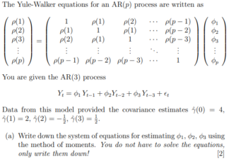 Gambar Yule Walker equations