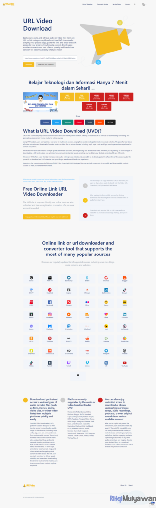Hasil Cara Download Semua Video Dari Link URL Atau URI Tanpa Aplikasi Software Atau APK Dan Aplikasi Apapun