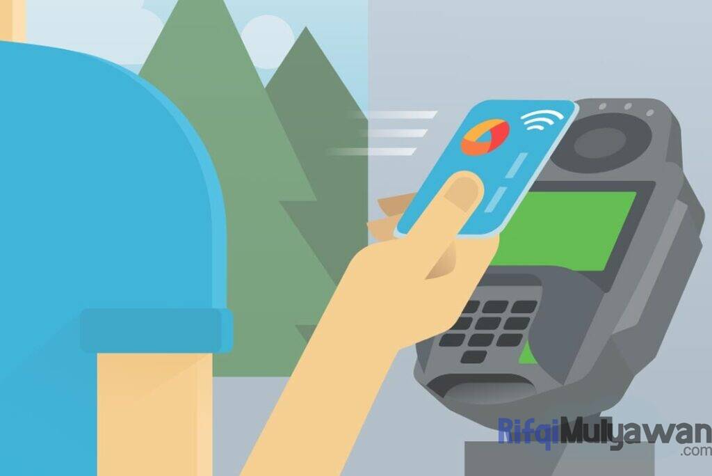 Ilustrasi Gambar Contoh Contactless Card Dan Payment Dalam Penjelasan Pengertian Kartu Tanpa Kontak Atau Nirsentuh