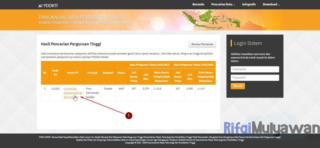 Klik Data Kampus Perguruan Tinggi Atau Universitas Anda Untuk Cek Data Kampus Yang Terdaftar Atau Terakreditasi Di Forlap Dikti PDDIKTI