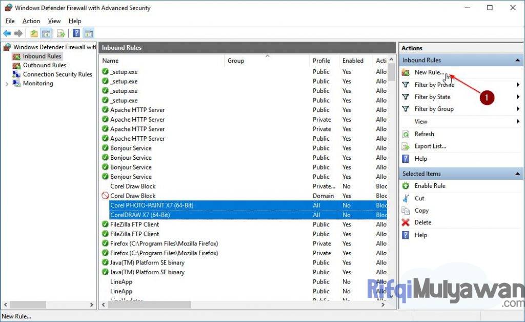 Lalu Pilih New Rule Cara Mengatasi Corel Draw Viewer Mode Selamanya