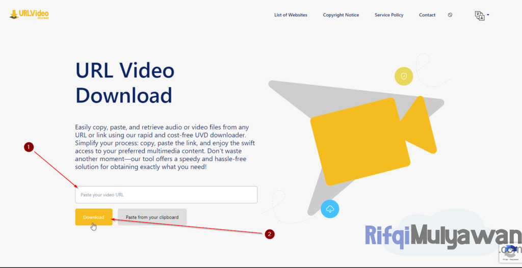 Paste Dan Tempelkan Link URL Video Film Movies Atau Video Apapun Yang Ingin Anda Download