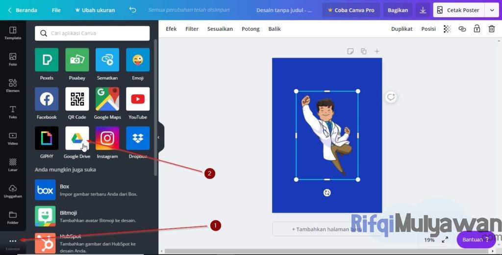 Pilih Lainnya Kemudian Klik Icon Google Drive